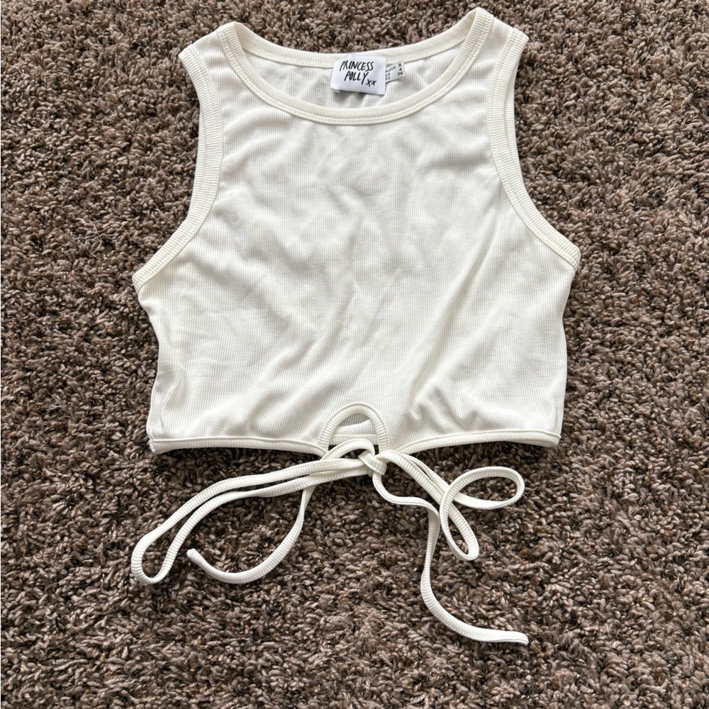 White Princess Polly Crop Top